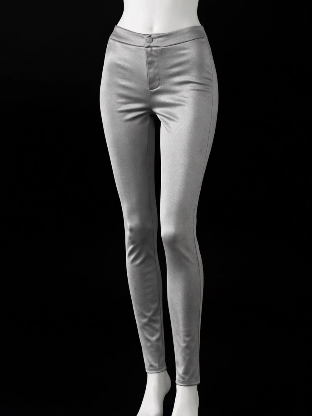 SKIMS Sleek Silver Skinny Pants — Women's High-Rise Stretch